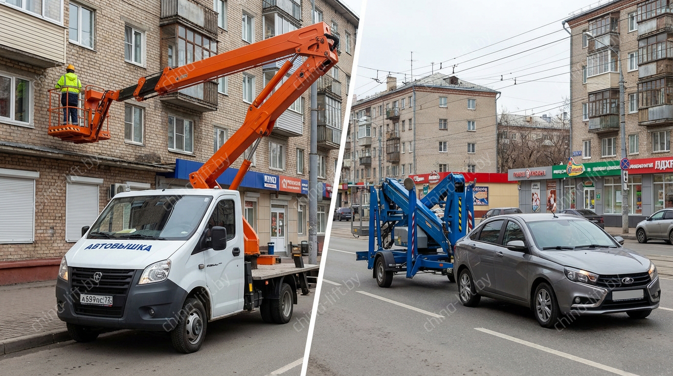 Автовышка на ГАЗели или прицепной подъемник: что реально выгоднее для бизнеса в Беларуси?